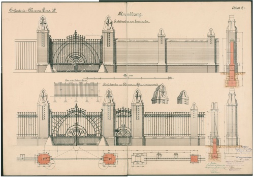 Wszystkie obiekty budowlane zostały wykonane z największym pietyzmem, uwzględniającym najmniejsze detale projektu. (1903 r., APL)